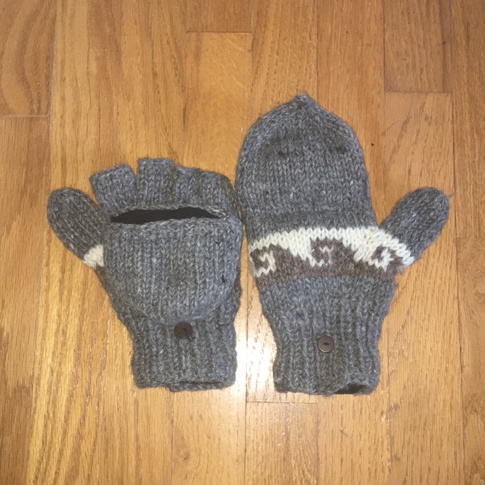 Wool mittens and finger gloves